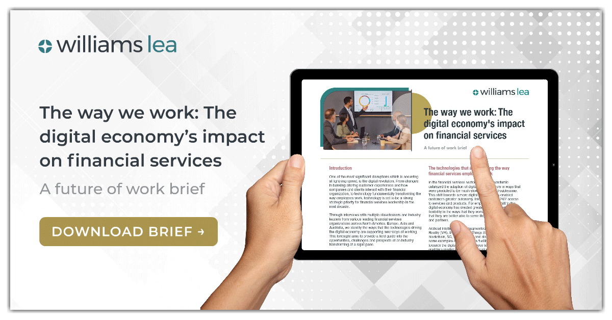 The way we work The digital economy's impact on financial services